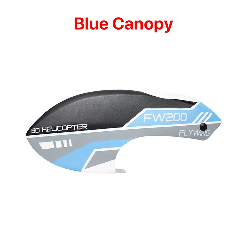 FLYWING FW200 RC Helicopter Parts Original Factory Battery Install Plate Tail Blade Strap Canopy Main Blade Motor RC Servo