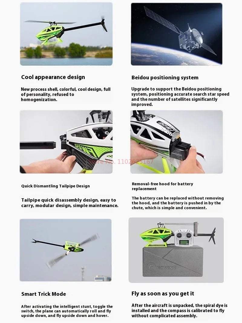 FLYWING FW450 RC 6CH 3D FW450L V3 Smart GPS FBL Gyro Helicopter RTF H1 Flight Controller Brushless Remote Control Helicopter Toy
