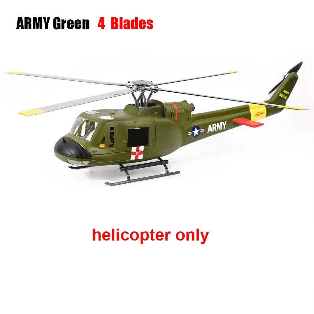 Four blade FLYWING UH1 V4 RC Scale helicopter with H1 GPS metal rotor 450 6ch RC Helicopter iroquois 450L UH1 V3 Huey helicopter