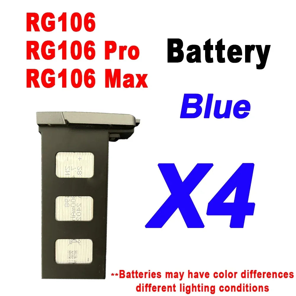 RG106 Drone Battery RG106 Pro Drone Original Battery 7.4V 3800mAh 28min Fright Time RG106 Drone Accessories Spare Battery
