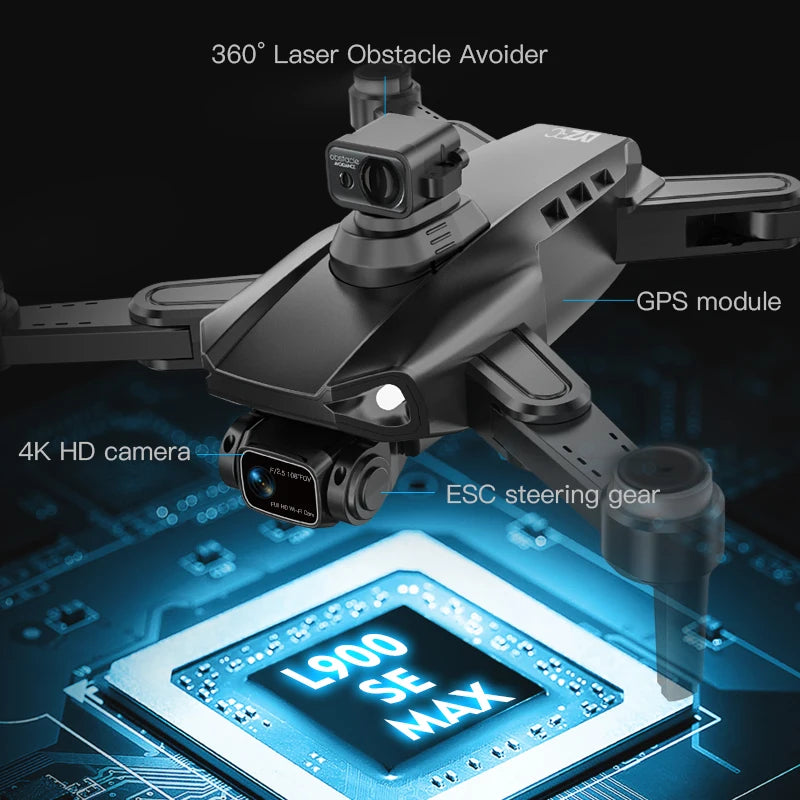 Drone L900 Pro Se / L900 Se Max 4K HD GPS Camera 5G Wifi FPV Brushless RC Helicopter 4K HD Dual Camera Drone Professional Toys
