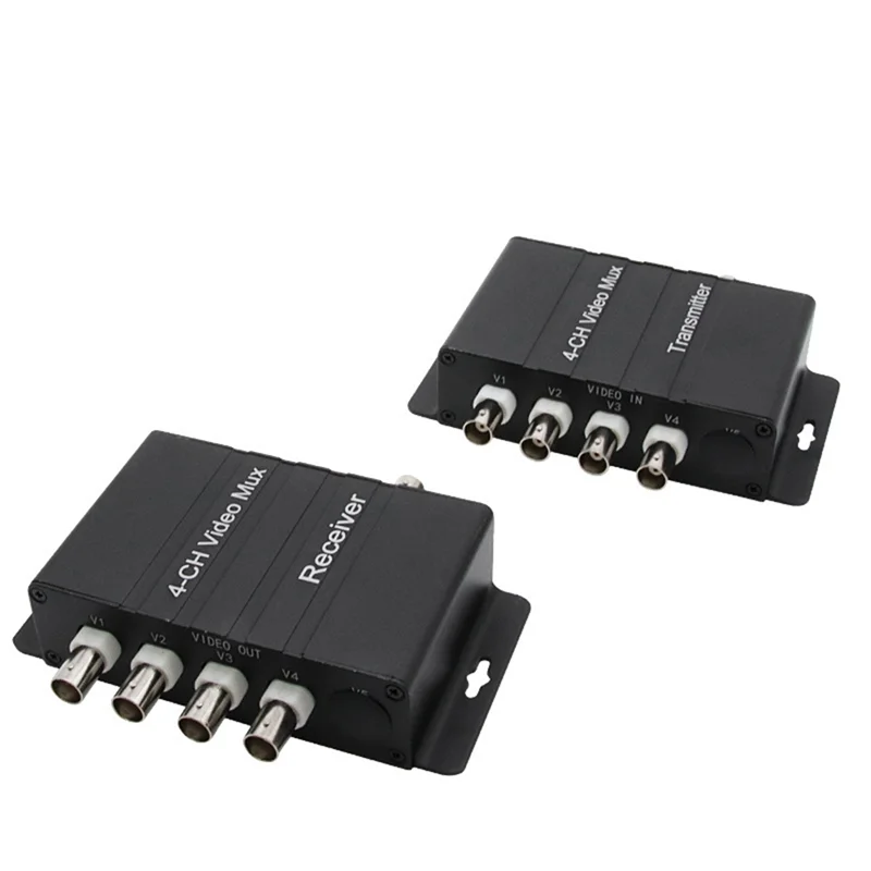 AED6-4 Channel Video Splitter, 4 Channel CCTV Video Multiplexer,Video Splitter With Analog Color Quad Processor