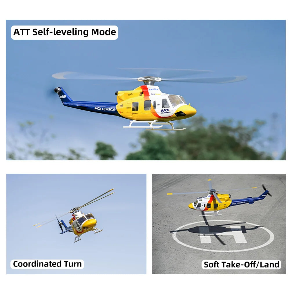 FLYWING Bell 412 scale Helicopter 1:16 6CH helicopter Brushless Motor bell412 rc helicopter 470 size ACE GPS Scale Helicopter