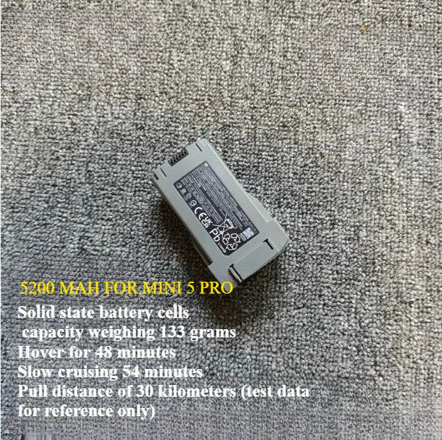 Large Capacity DJI Mini 5 pro Modified Battery 5200mAh/5600mAh/9000mAh/8400mAh DIY Long Range Suitable Parts for Drone
