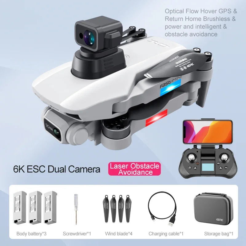 Only 249g 4DRC F8S With Laser Obstacle Avoidance Professional 6K ESC Camera Brushless Motor GPS 5G WIFI FPV RC Drone Quadcopter