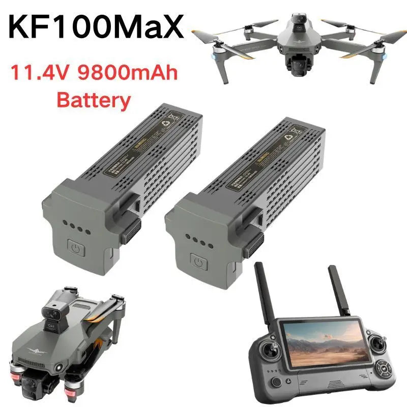 KF100 MAX RC Drone Original Battery 11.4V 9800mAh 50mins Flight Time Smart Lithium Battery Replacement Spare Parts Accessories