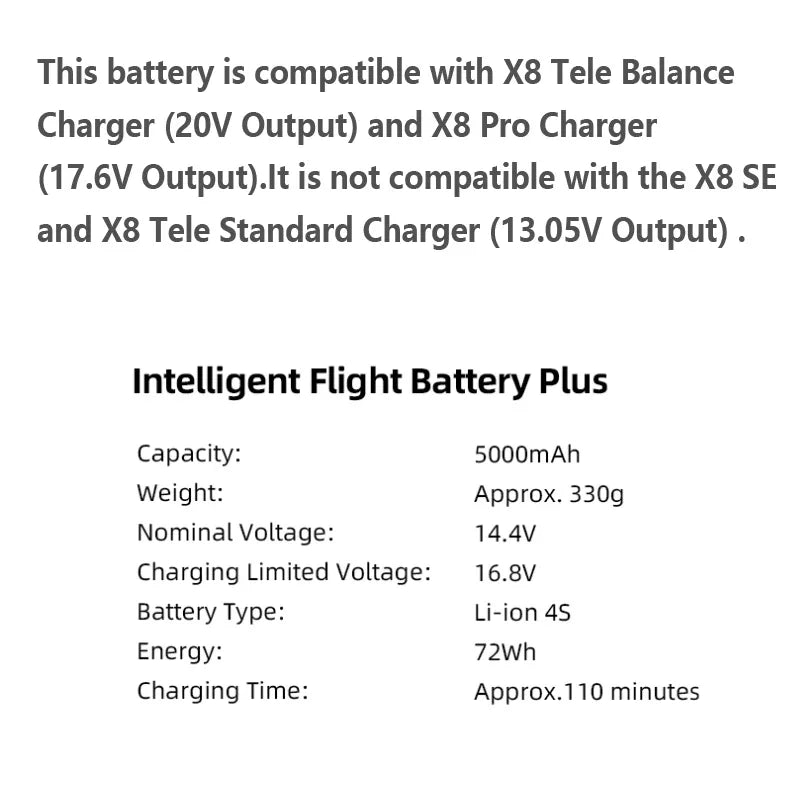5000mAh Max 47-Min Fly Original FIMI X8/X8 Pro/X8 Tele Pro 2025 Drone Intelligent Flight Battery Plus