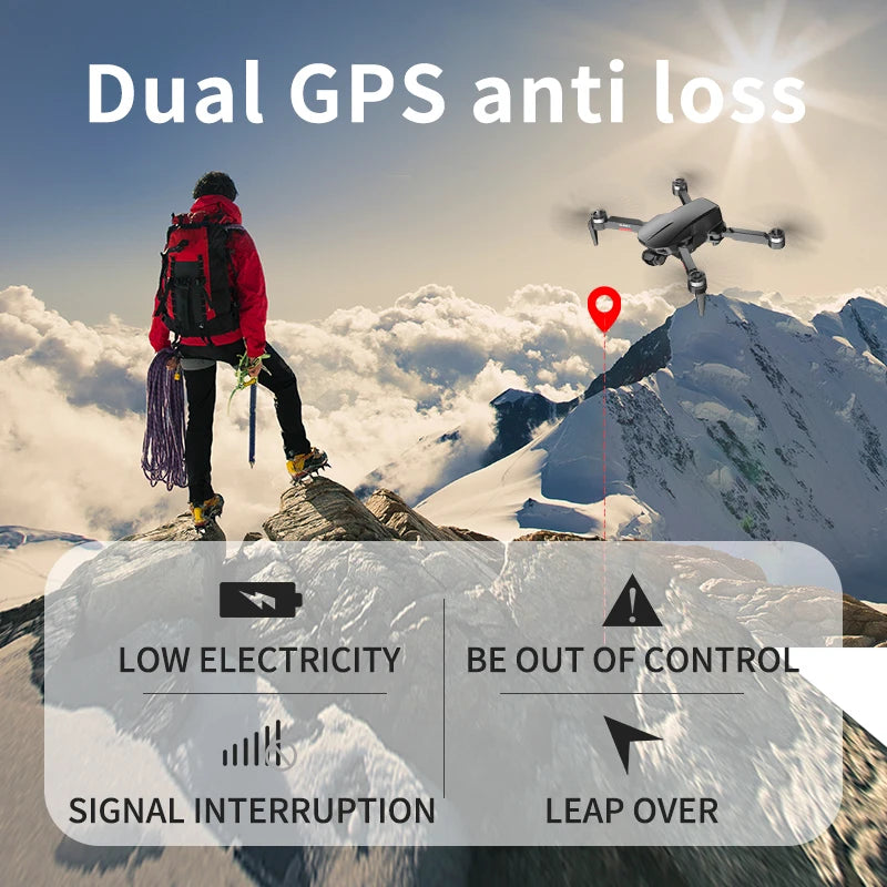 X2 Pro 3 Drone 4K Profesional 3-Axis Gimbal 4K Hd Dual Camera 5G GPS Dron Wifi FPV Brushless Motor RC Quadcopter VS L106 Pro