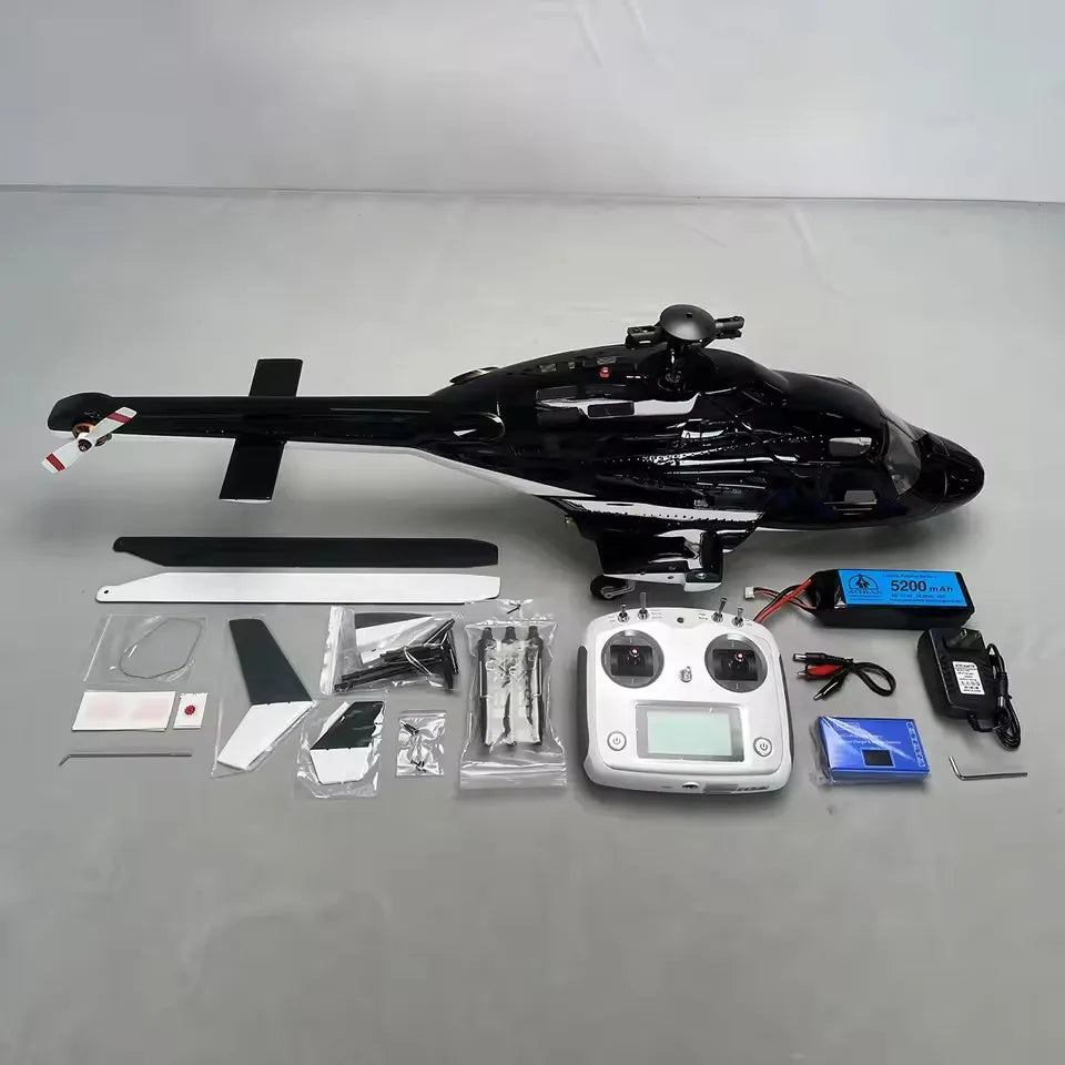 ROBAN 470 Size Airwolf Helicopter RTF - Ready to Fly Scale RC Model with One-Key Return & LED Navigation Lights Toy Gift
