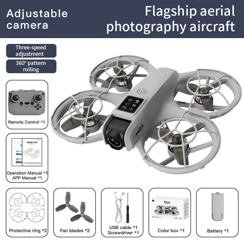 2026 New I1 MAX Drone 8K HD 4.3" Remote Control Headless Mode Helicopter 360° Flip Quadcopter Toys Mini Drone Fors Kid Toy Gifts