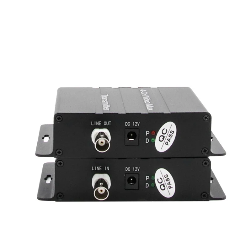 AED6-4 Channel Video Splitter, 4 Channel CCTV Video Multiplexer,Video Splitter With Analog Color Quad Processor