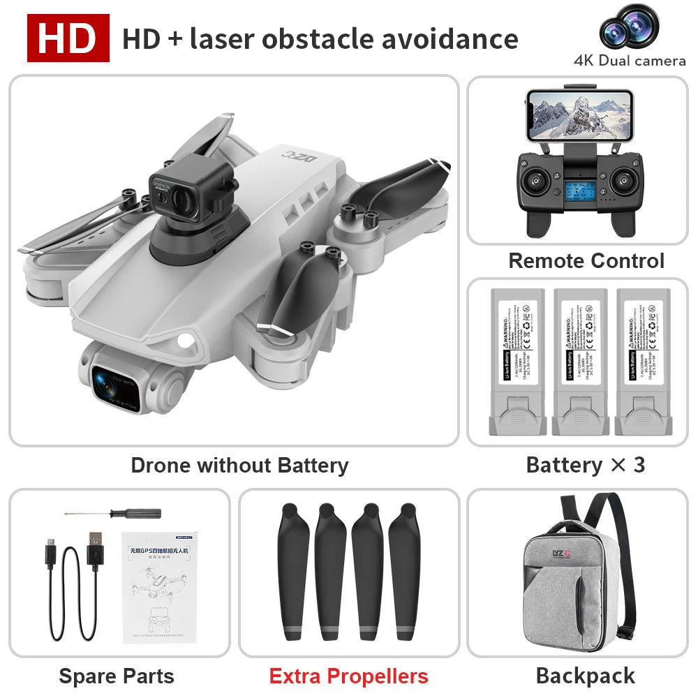 Drone L900 Pro Se / L900 Se Max 4K HD GPS Camera 5G Wifi FPV Brushless RC Helicopter 4K HD Dual Camera Drone Professional Toys