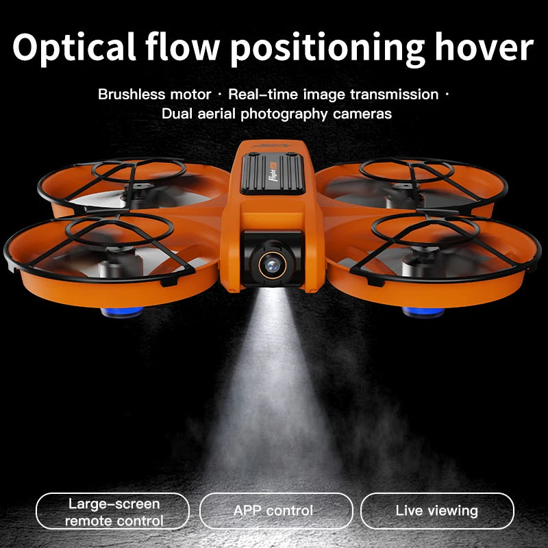 S156 Drone HD Dual-Camera Aerial Photography Remote Control with Screen Aircraft Optical Flow Hover Brushless RC Quadcopter Toy
