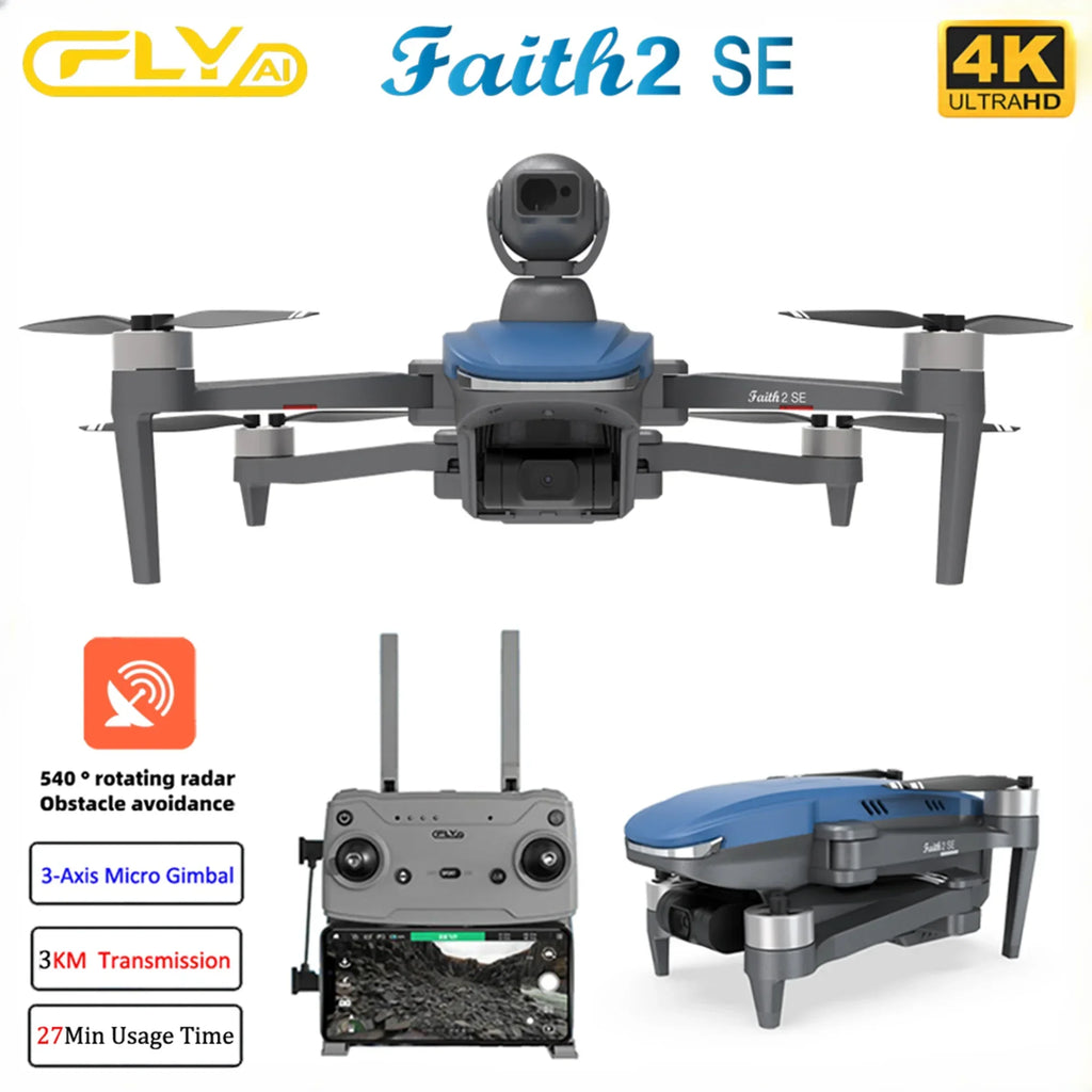 Faith 2 SE With 540° Obstacle Avoidance 3-Axis Gimbal Professional 4K Camera GPS 3KM FPV RC Drone Quadcopter VS SJRC F22 S3