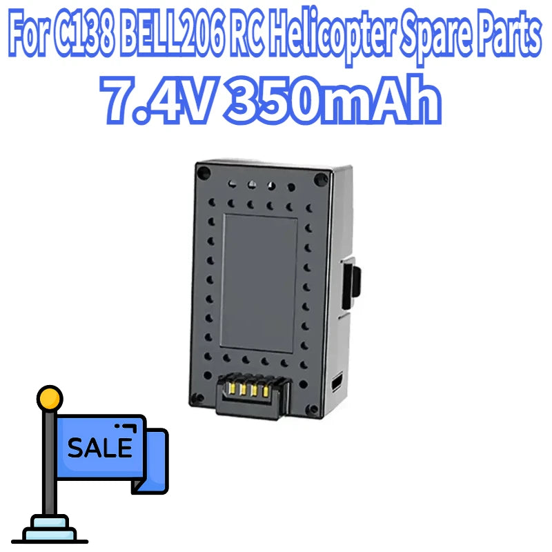 In stock RC ERA  C138 BELL 206 Helicopter 7.4V 350mAh LiPo Battery for C138 BELL206 RC Helicopter Spare Parts