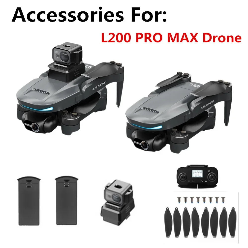L200 PRO MAX Drone Original Accessories 7.4V 1600mAh Battery Propeller Maple Leaf For L200 PRO MAX Drone Spare Parts