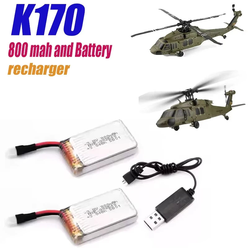 3.8V 800 Mah Lithium Battery Lipo Battery for Wltoys K170 UH-60L 2.4G 4CH 6-Axis Original Accessories lipo battery