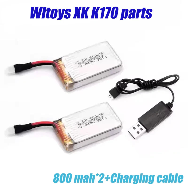 3.8V 800 Mah Lithium Battery Lipo Battery for Wltoys K170 UH-60L 2.4G 4CH 6-Axis Original Accessories lipo battery