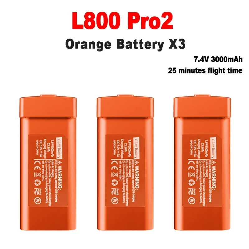 Original L800 Pro2 Drone Battery 7.4V 3000mAh For LYZRC L800 Pro2 4K Professional Camera Battery L800 Drone Accessories Parts
