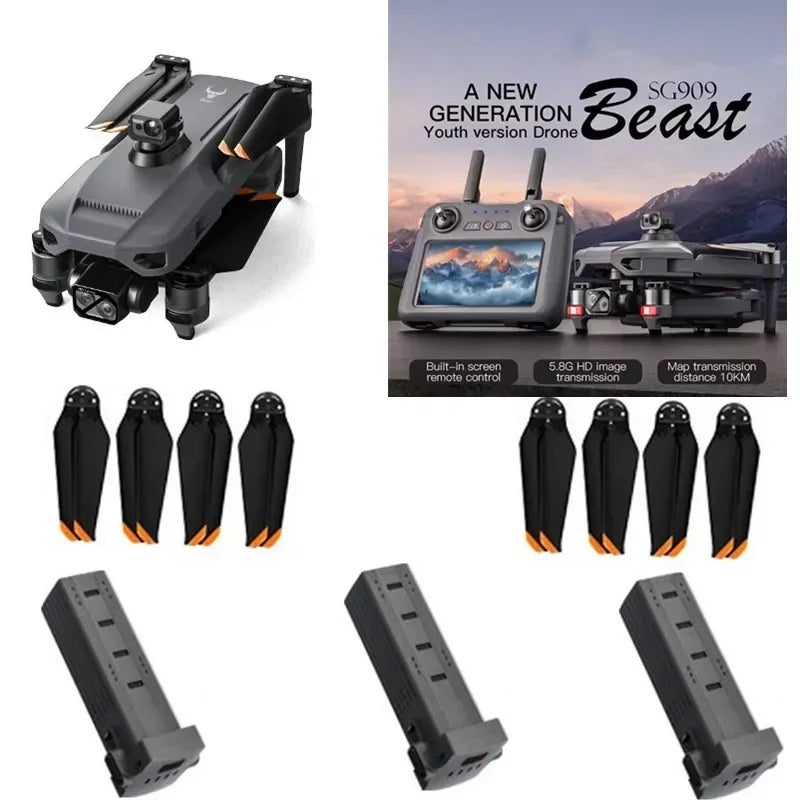 SG909 MAX RC Drone Spare Parts SG909MAX Brushless Drone 11.4V 5000Mah Battery/propeller SG909 MAX Drone Battery SG909MAX Battery