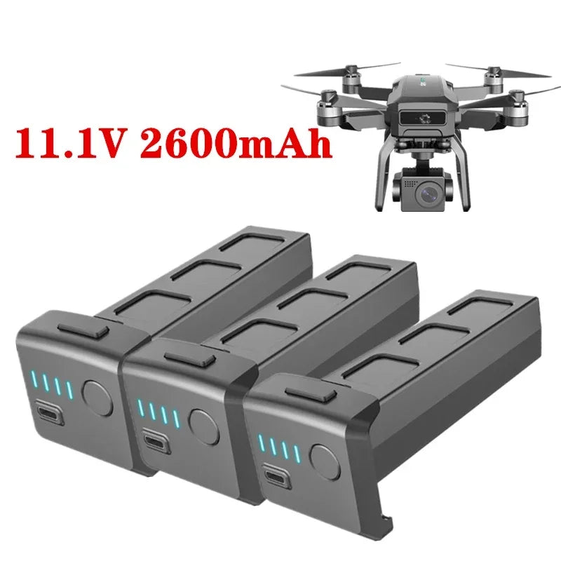 NEW SJRC Battery For F7/F7S 4K PRO Drone 11.1V 2600mAh Lithium Batteries Spare Parts Kits Real Time Power Display 11.1V Battery