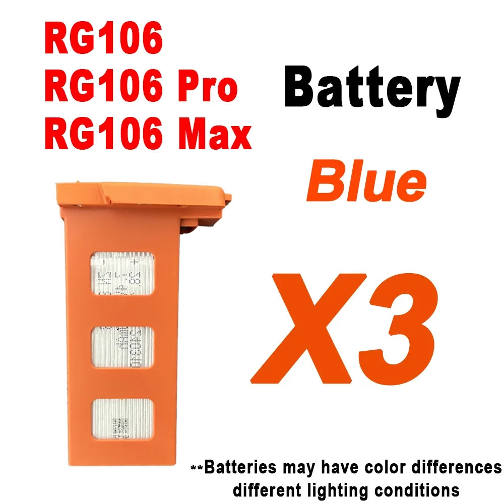 RG106 Drone Battery RG106 Pro Drone Original Battery 7.4V 3800mAh 28min Fright Time RG106 Drone Accessories Spare Battery