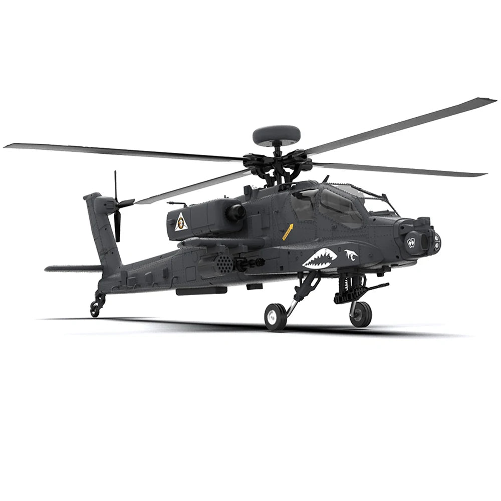 YXZNRC F11S RC Helicopter 1:32 AH-64D Apache 2.4G 6-Axis Gyro 9CH GPS Optical Flow Positioning 5.8G FPV Camera Flybarless RTF