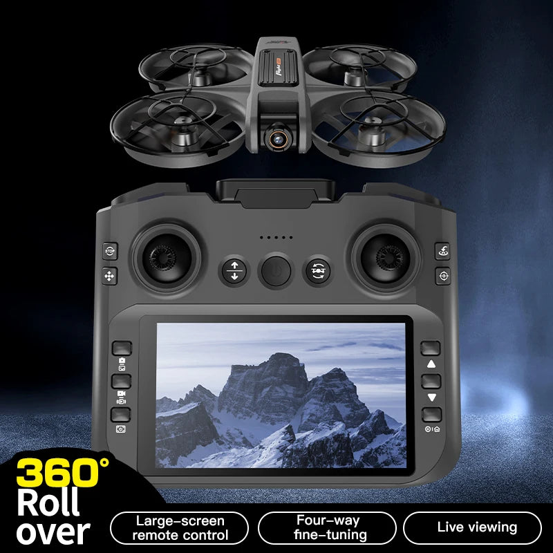 S156 Drone HD Dual-Camera Aerial Photography Remote Control with Screen Aircraft Optical Flow Hover Brushless RC Quadcopter Toy