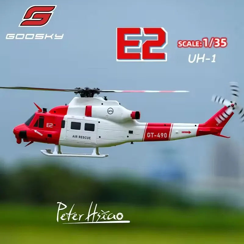 New Goosky E2 Gps 1/35 Rc Helicopter Dual Brushless Motor Tof Flight Control System Bnf/Rtf Remote Control Helicopter Toy Gift