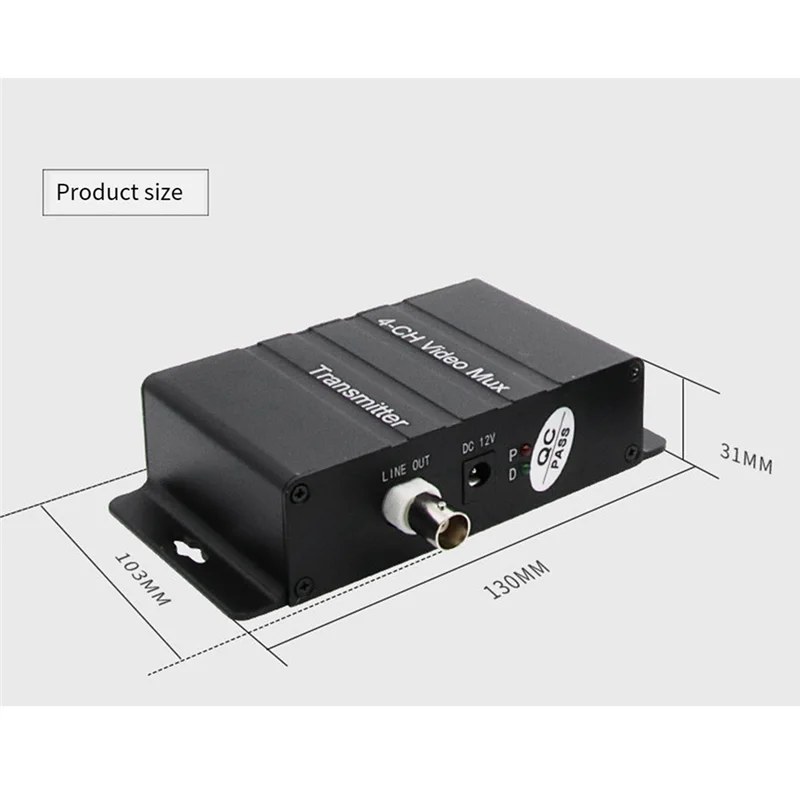 AED6-4 Channel Video Splitter, 4 Channel CCTV Video Multiplexer,Video Splitter With Analog Color Quad Processor