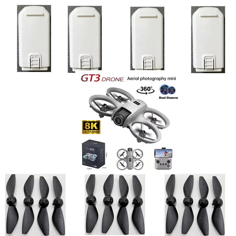 3.7V 1800MAH Battery For GT3 Drone Battery Propeller GT3 MINI Drone GT3 Drone Battery Blades GT3 Dron Parts Toys Gift