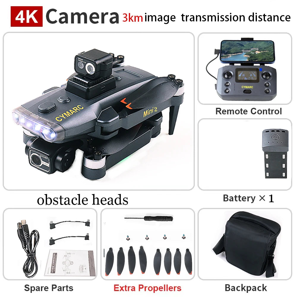 Q3PRO Mini2   GPS Drone With Camera EIS 3-Axis Gimbal FPV Dron 5G WIFI Brushless Motor Foldable 3KM RC Quadcopter