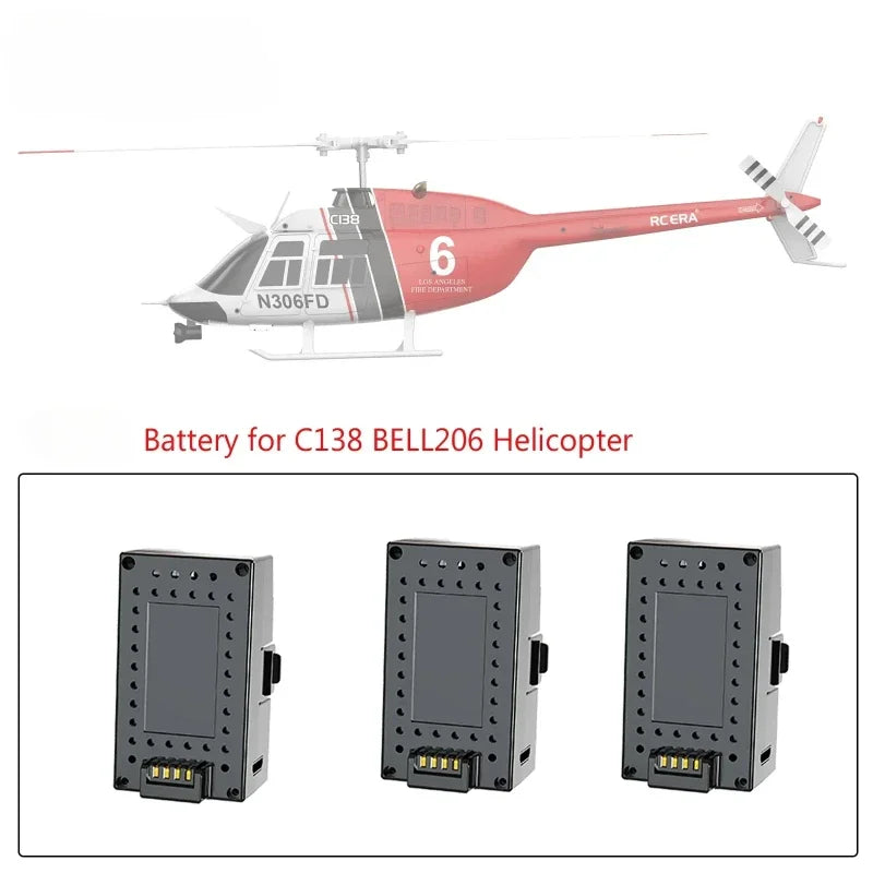 In stock RC ERA  C138 BELL 206 Helicopter 7.4V 350mAh LiPo Battery for C138 BELL206 RC Helicopter Spare Parts