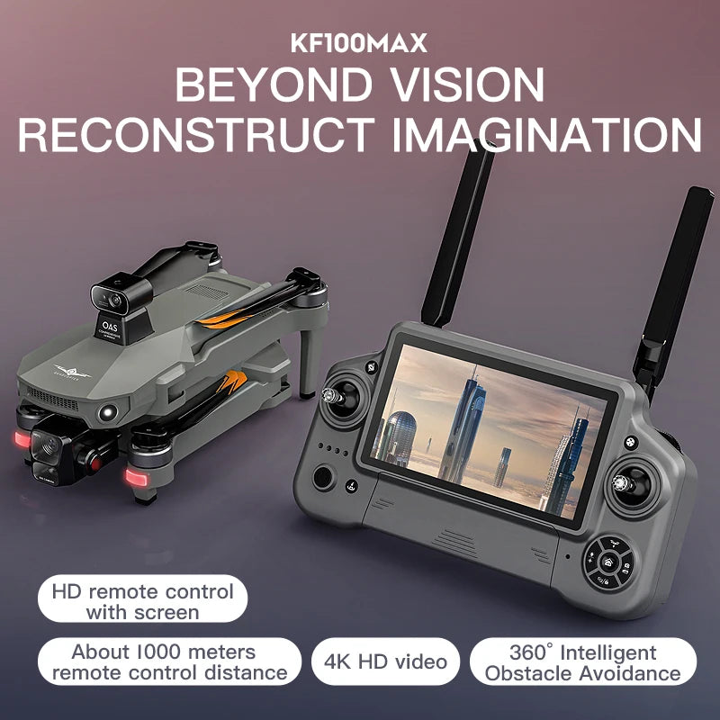 KF100 MAX GPS Drone 4K Camera 3-Axis Gimbal WIFI Obstacle Avoidance Touch Screen FPV Brushless EIS Electronic RC Quadcopter Toys