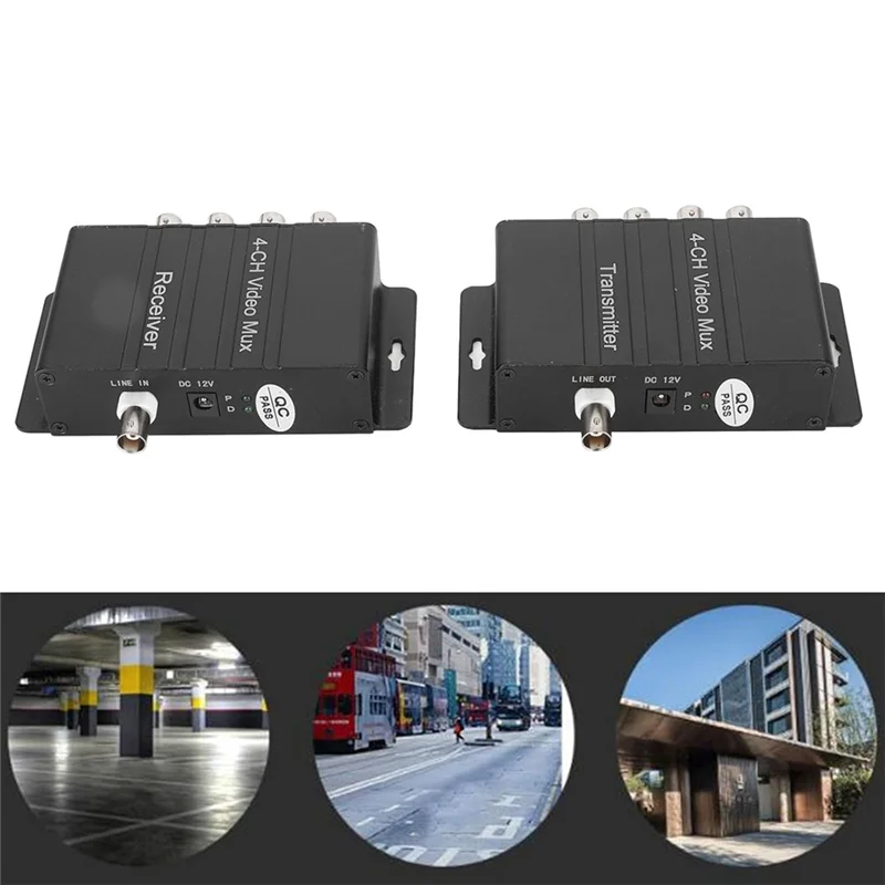 AED6-4 Channel Video Splitter, 4 Channel CCTV Video Multiplexer,Video Splitter With Analog Color Quad Processor