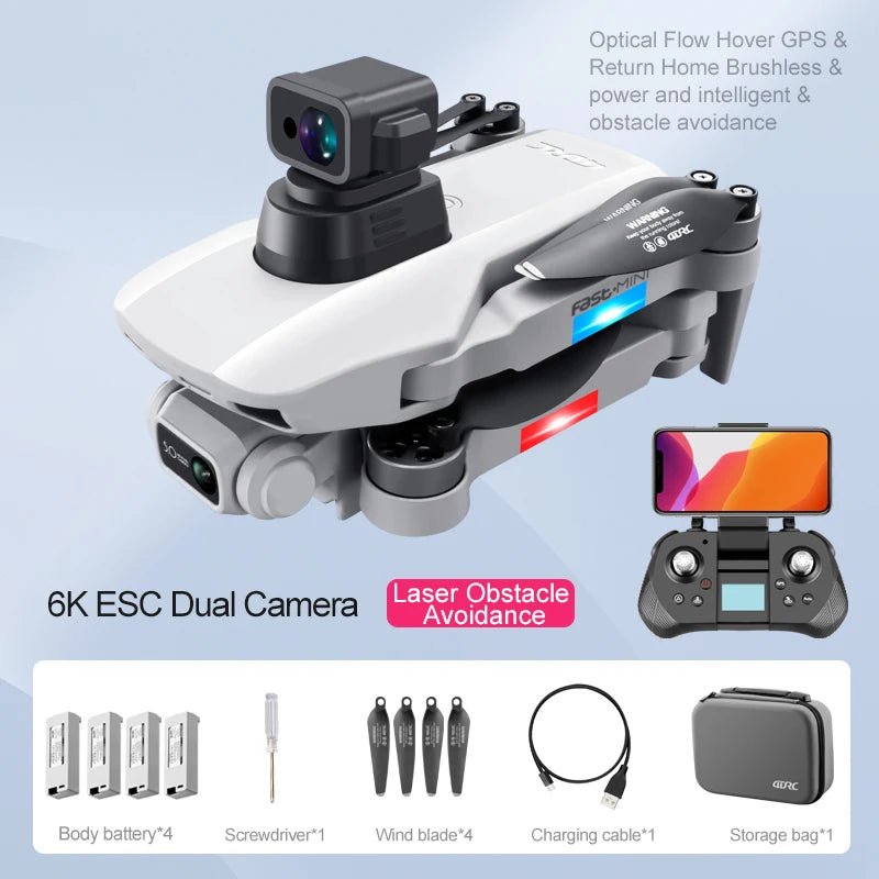 Only 249g 4DRC F8S With Laser Obstacle Avoidance Professional 6K ESC Camera Brushless Motor GPS 5G WIFI FPV RC Drone Quadcopter