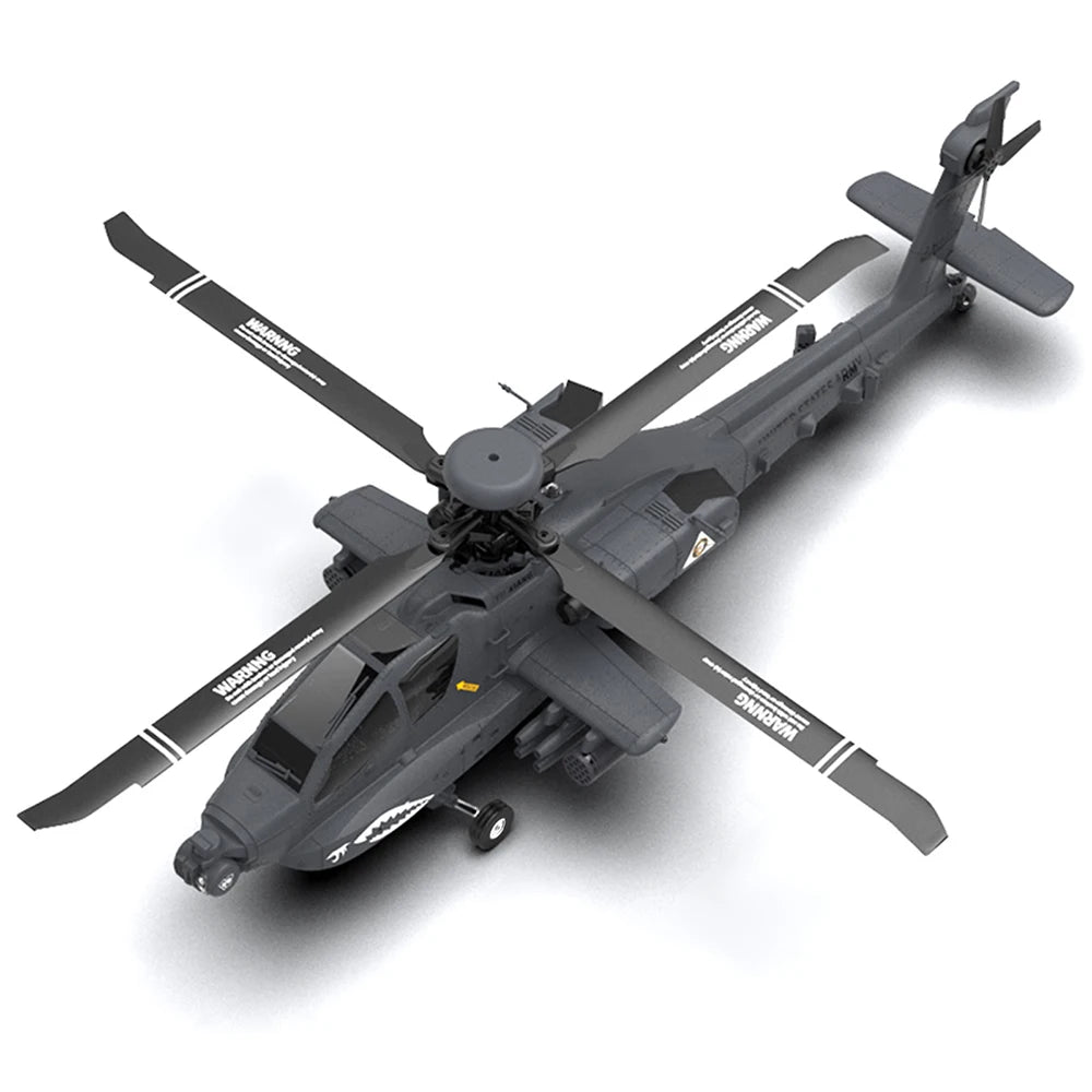 YXZNRC F11S RC Helicopter 1:32 AH-64D Apache 2.4G 6-Axis Gyro 9CH GPS Optical Flow Positioning 5.8G FPV Camera Flybarless RTF