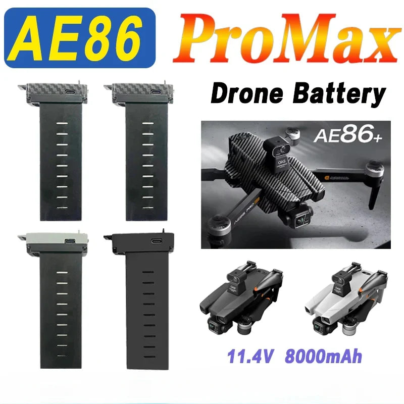 Original AE86 PROMAX 8K Professional Drone Battery 11.4V 8000Mah For AE86+ PRO MAX Plus Carbon Battery Spare Parts Accessory
