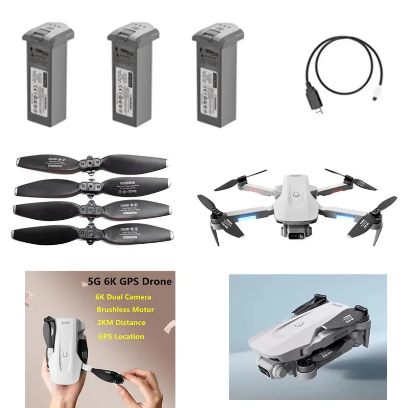 4DRC F8 F-8 GPS Brushless 6K RC Drone Spare Parts 7.4V 2500MAH Battery Propeller Arm With Motor  F8 Accessories And Blades usb