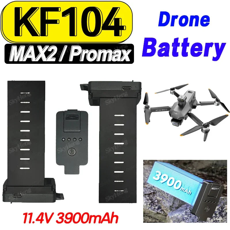 11.4V 3900mAh Original KF104 MAX2 Drone Battery KF104 MAX/ProMax 4K GPS Dron Battery Accessories Parts Flight Time 37 Minutes