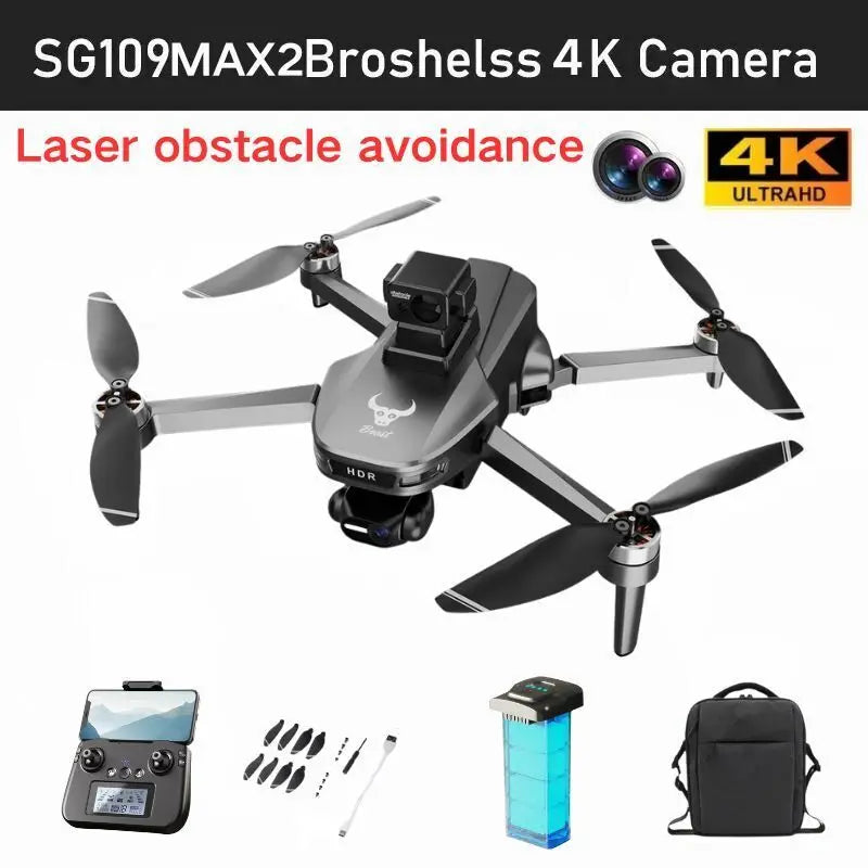 SG109 MAX2 8K GPS Drone - 3-Axis Gimbal Dual Camera 360° Obstacle Avoidance Foldable Brushless Quadcopter