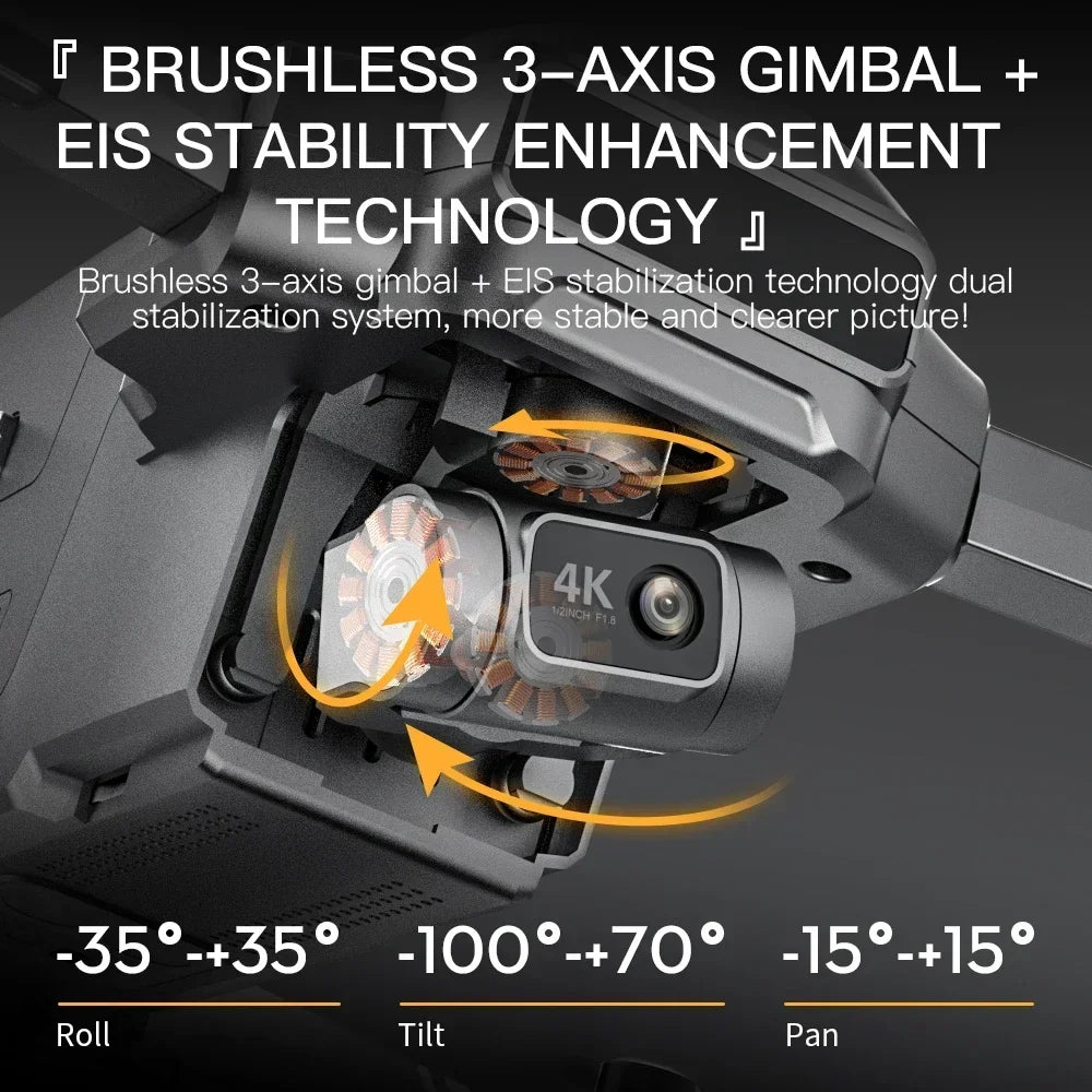 SJRC F22 S3 PRO Drone 4K Professional Camera GPS HD 5G WiFi FPV 3-Axis Gimbal EIS Brushless Foldable RC Quadcopter Toys For Kids