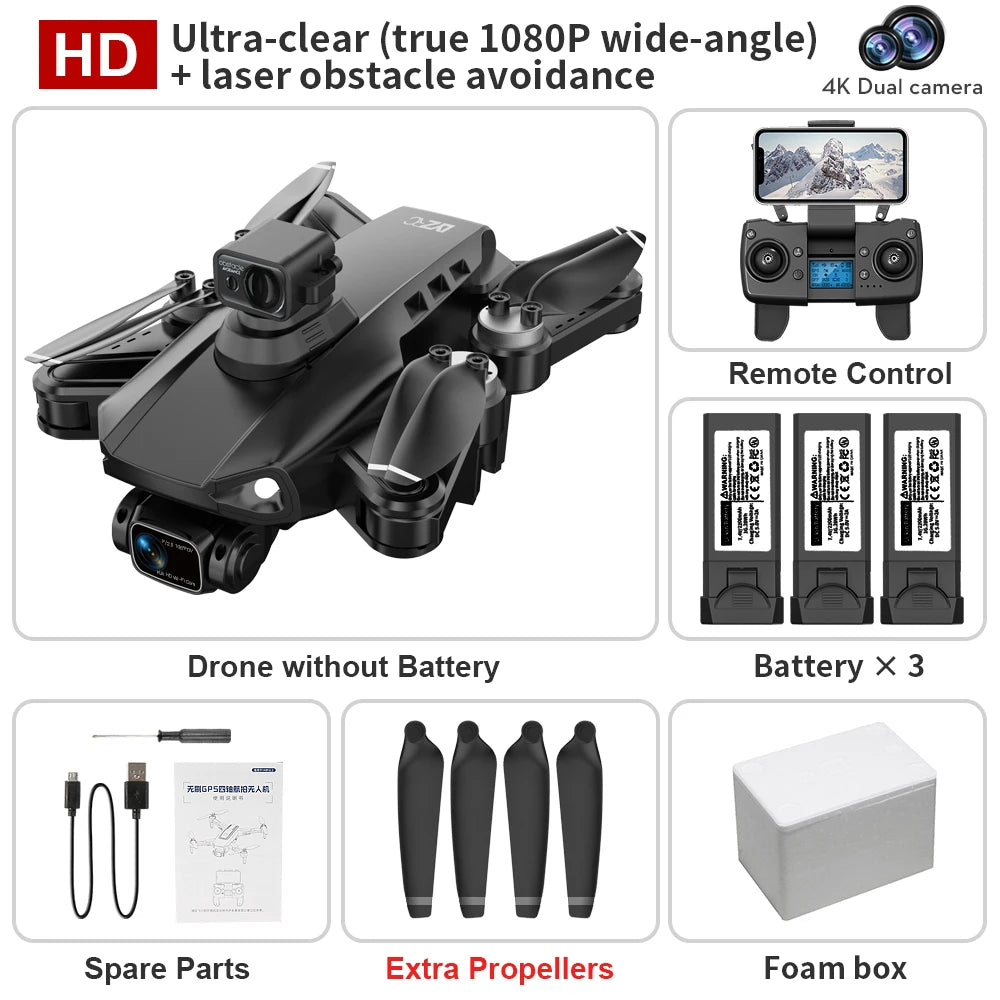 Drone L900 Pro Se / L900 Se Max 4K HD GPS Camera 5G Wifi FPV Brushless RC Helicopter 4K HD Dual Camera Drone Professional Toys