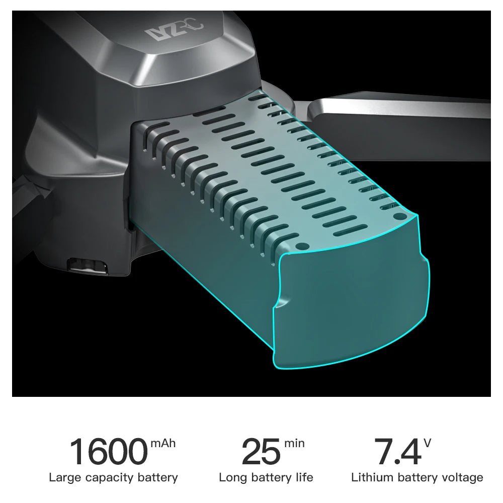 LYZRC-Original L200 PROMAX Drone Battery, 7.4 V1600mAh, for L200 PROMAX RC Quadcopter, Replacement Propeller, Drone Parts