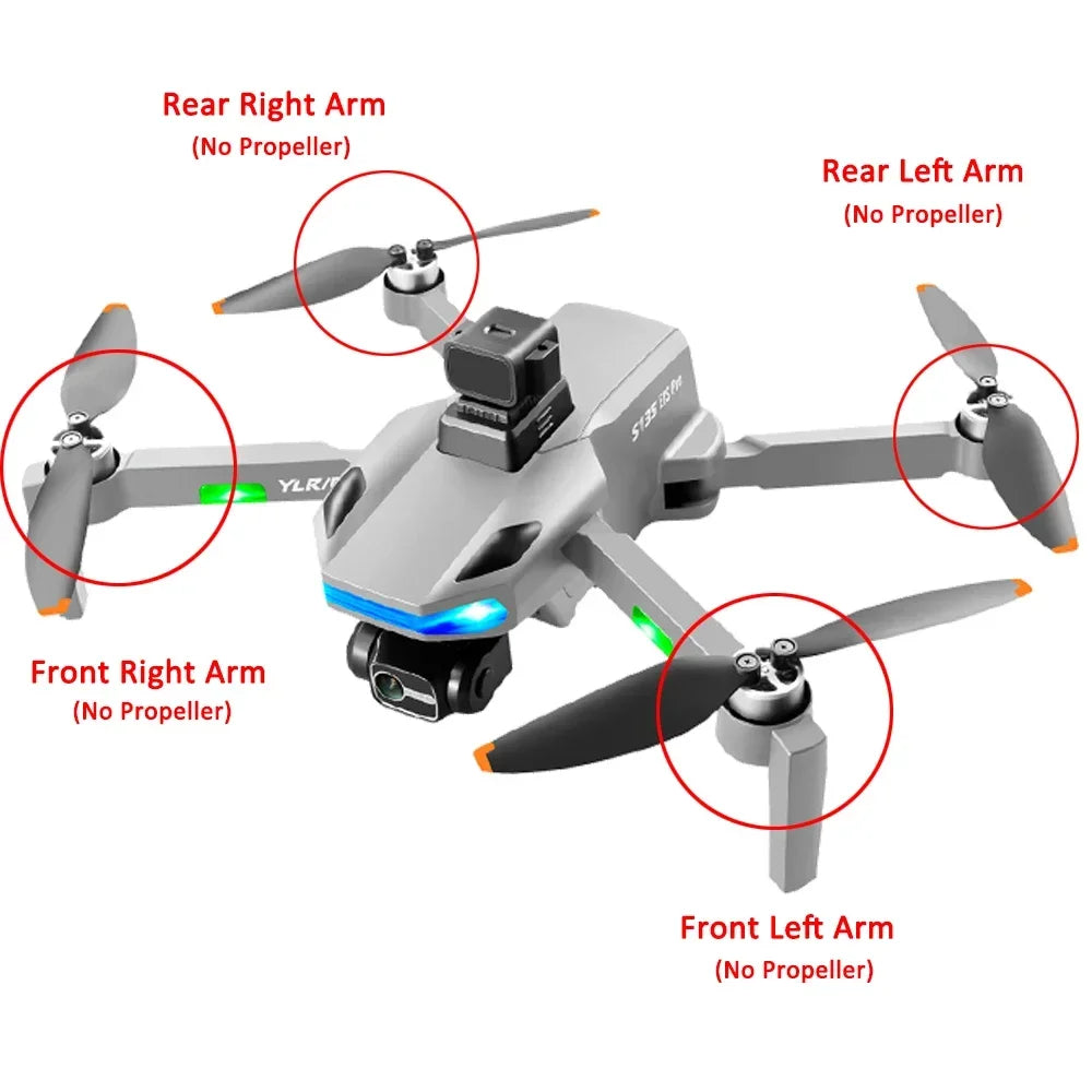 YLRC S135 EIS PRO Drone Original Accessory S135 Propeller Blade Wing Motor Arm Battery USB Charger Obstacle Avoidance Spare Part