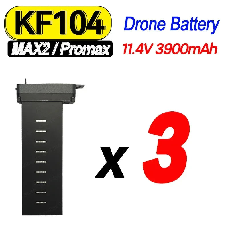 11.4V 3900mAh Original KF104 MAX2 Drone Battery KF104 MAX/ProMax 4K GPS Dron Battery Accessories Parts Flight Time 37 Minutes