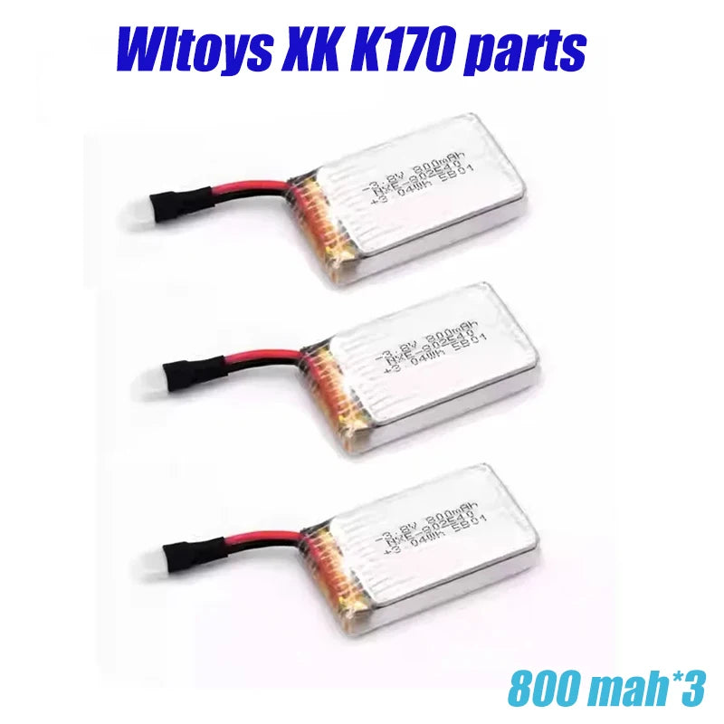 3.8V 800 Mah Lithium Battery Lipo Battery for Wltoys K170 UH-60L 2.4G 4CH 6-Axis Original Accessories lipo battery