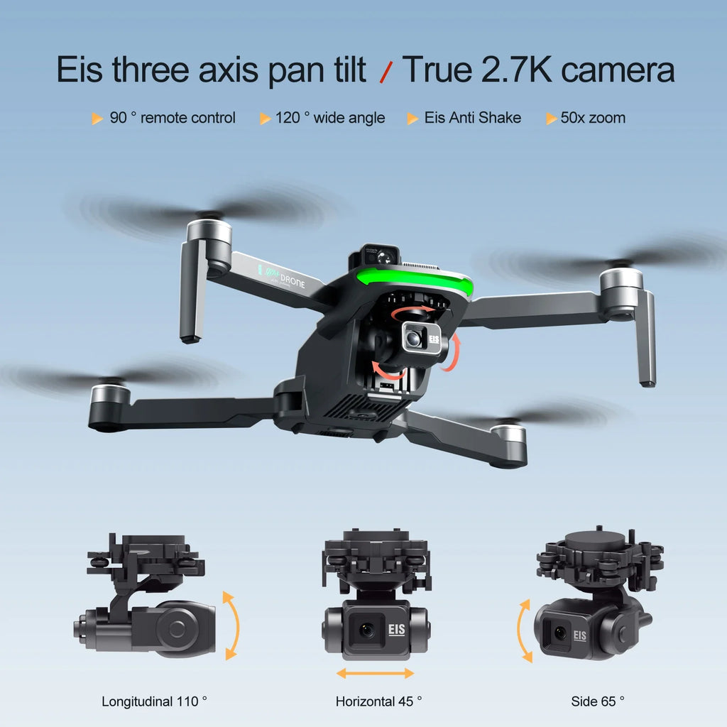 New S155 Pro Gps Drone 4k Hd Camera Aerial Photography Fpv 8K 3-axis Anti-shake Gimbal Brushless Motor Obstacle Avoidance Toys