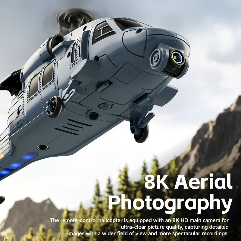 4DRC L2  RC Helicopter 2.4G 6-Aixs Gyroscope 4CH Altitude Hold 8K Aerial Helicopter Toys With Screen Remote for Children Gifts