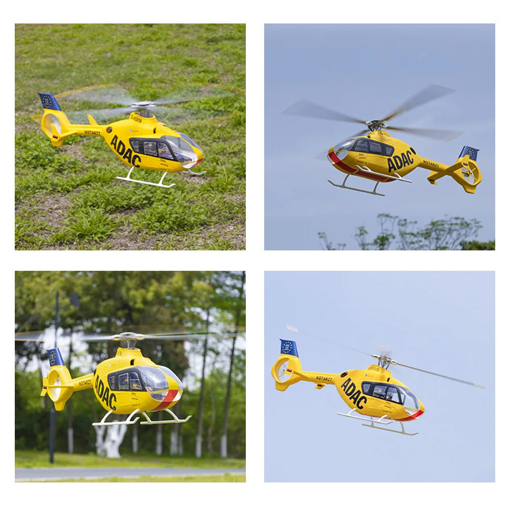 FLYWING EC135 Scale Helicopter ACE Flight GPS 470 class Four blades EC135 RC Helicopter Smooth Takeoff Landing 6CH RC Helicopter